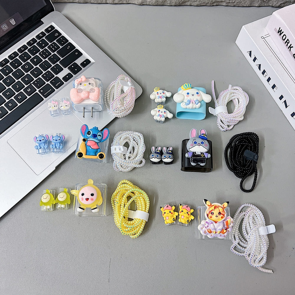 3D Cute Cartoon Doll Charger Case