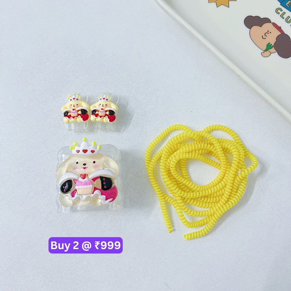 3D Cute Cartoon Doll Charger Case