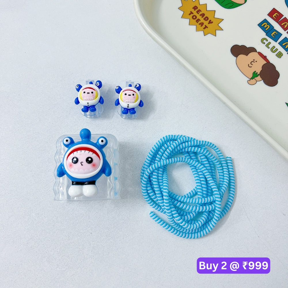 3D Cute Cartoon Doll Charger Case