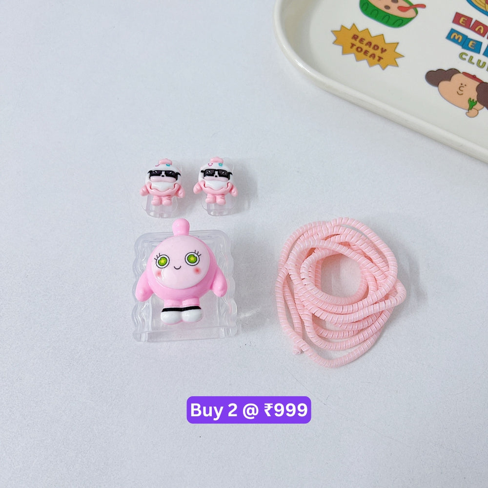 3D Cute Cartoon Doll Charger Case