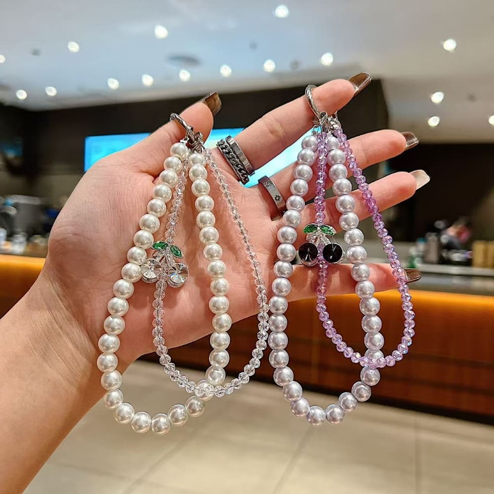 Aqua Crystal Grace Phone Charm