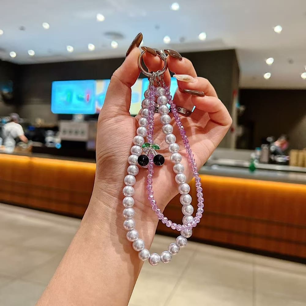 Aqua Crystal Grace Phone Charm