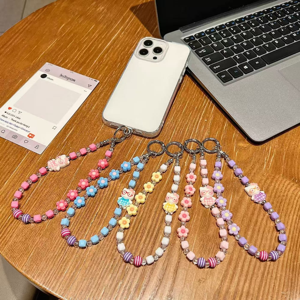 Bubblegum Blossom Floral Candy Phone Charm