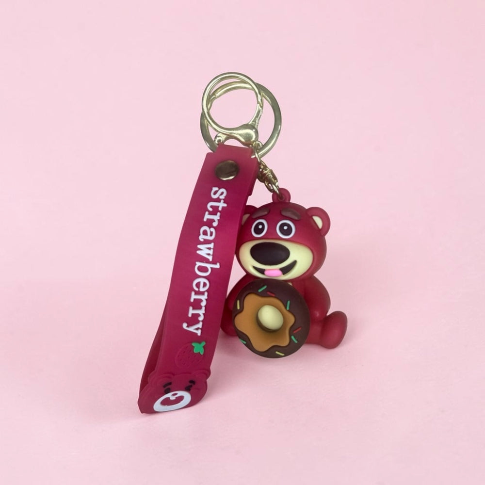 Creative Strawberry Bear Keychain | Handbag Charm | Phone Charm