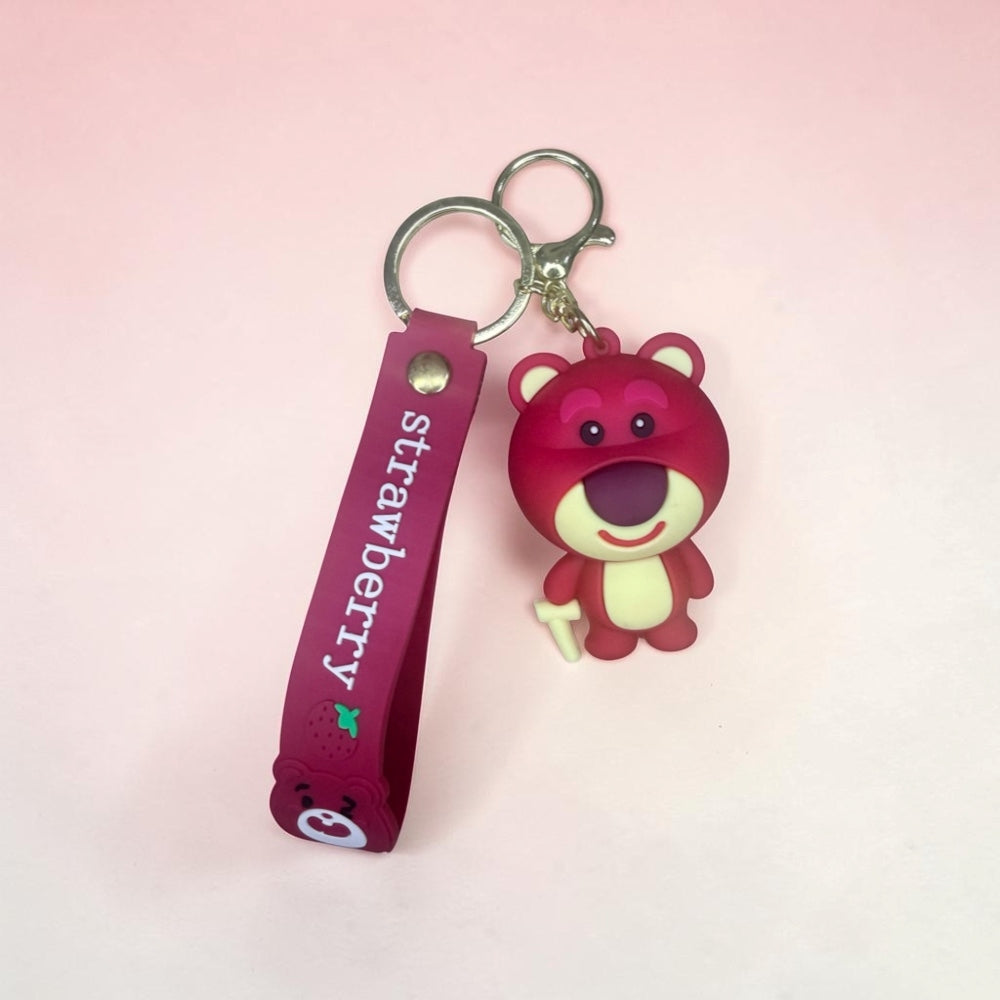 Creative Strawberry Bear Keychain | Handbag Charm | Phone Charm