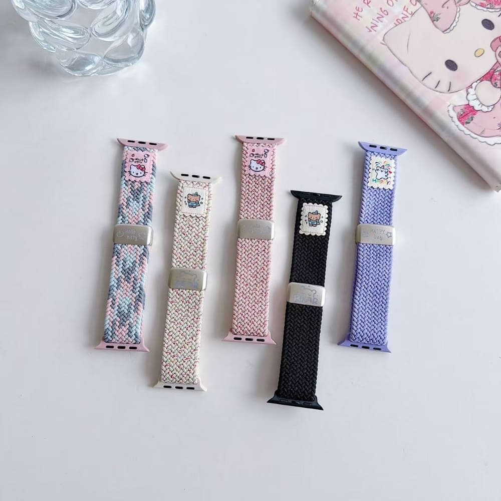 Cute Puppy Braided Nylon Watch Belt