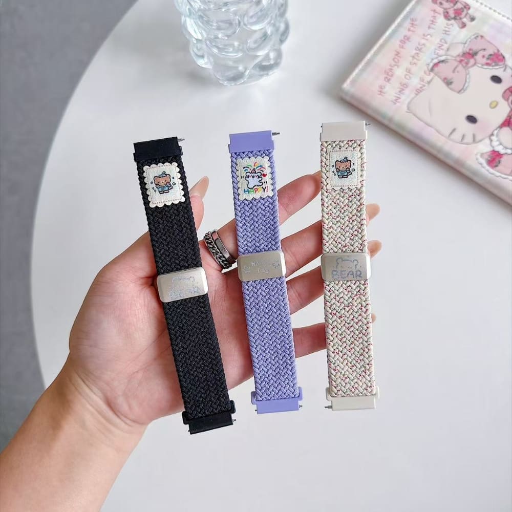Cute Puppy Braided Nylon Watch Belt