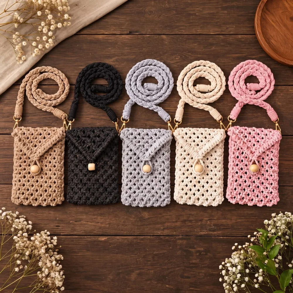 Handwoven Mini Crossbody Bag with Braided Strap