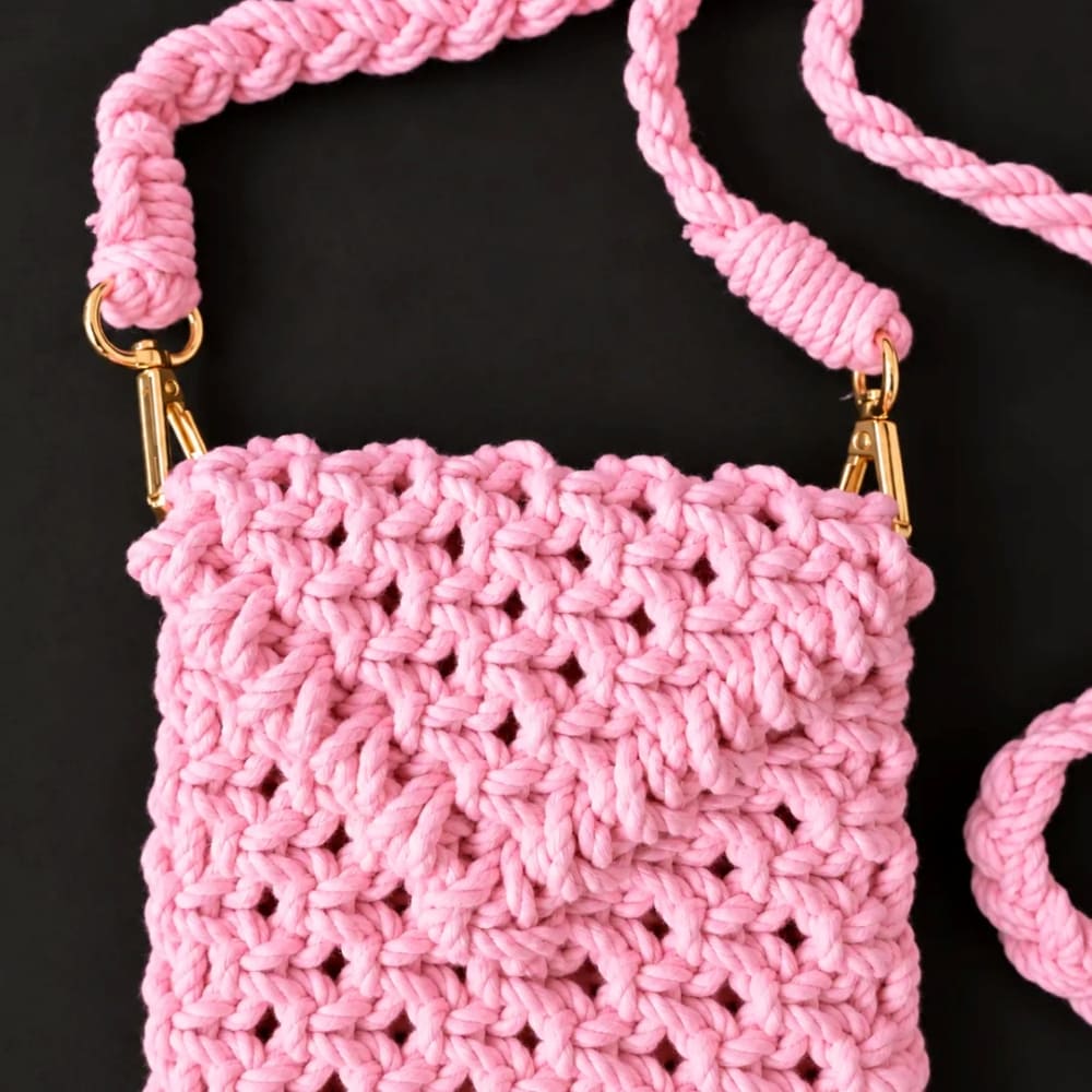 Handwoven Mini Crossbody Bag with Braided Strap