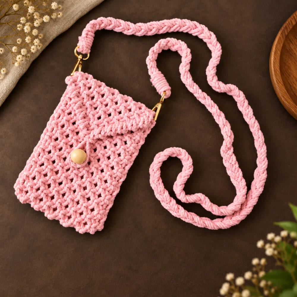 Handwoven Mini Crossbody Bag with Braided Strap