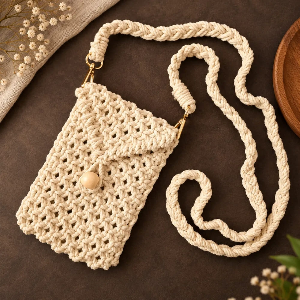Handwoven Mini Crossbody Bag with Braided Strap