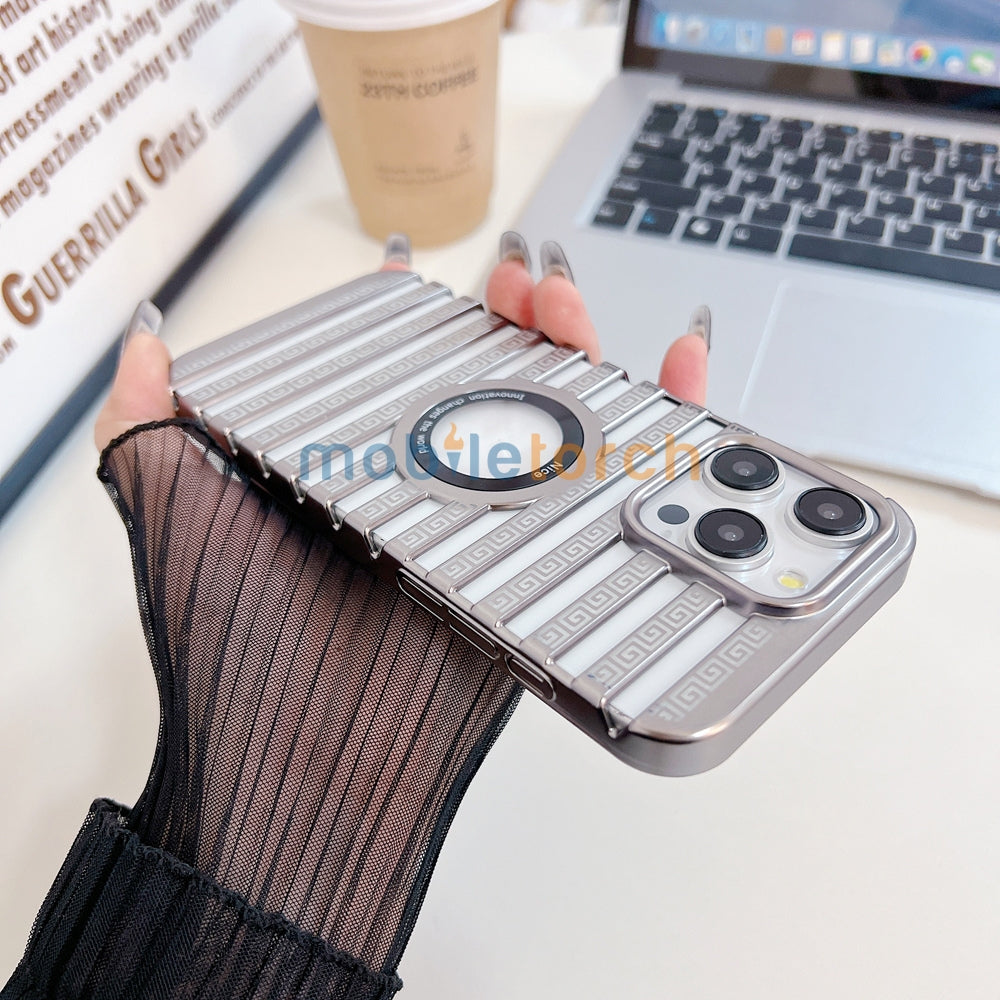 Lines Fiber Texture Logo Cut PC (Hard) Slim Thin Phone Case
