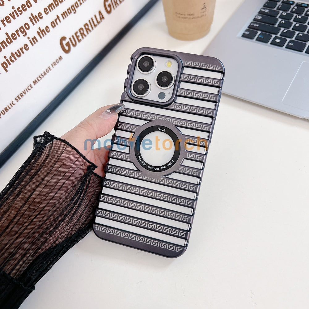 Lines Fiber Texture Logo Cut PC (Hard) Slim Thin Phone Case