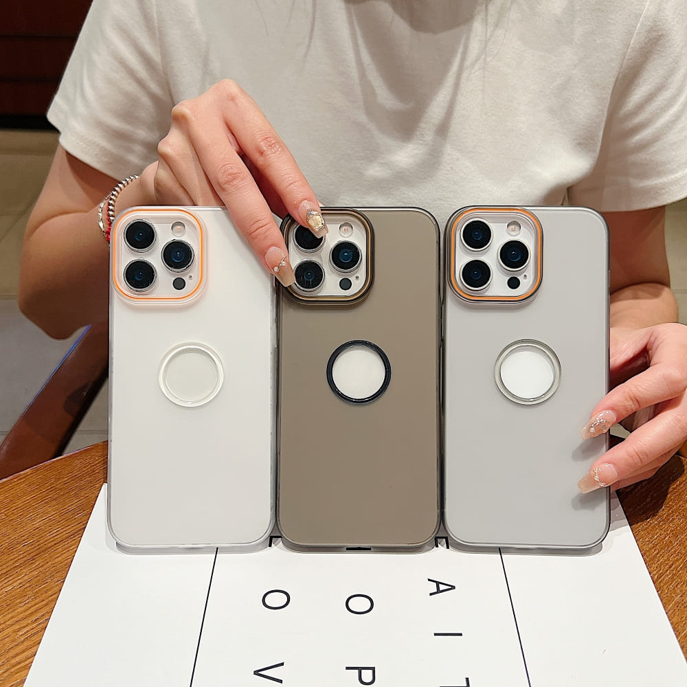 Luxury Logo Cut Translucent Phone Case