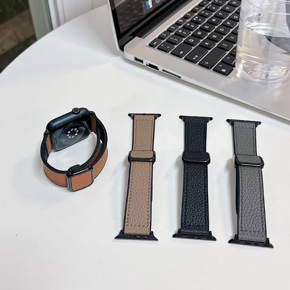 Magnetic Soft Leather Watch Belt