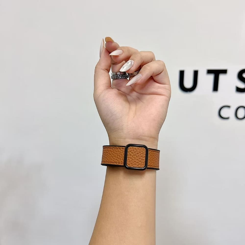Magnetic Soft Leather Watch Belt