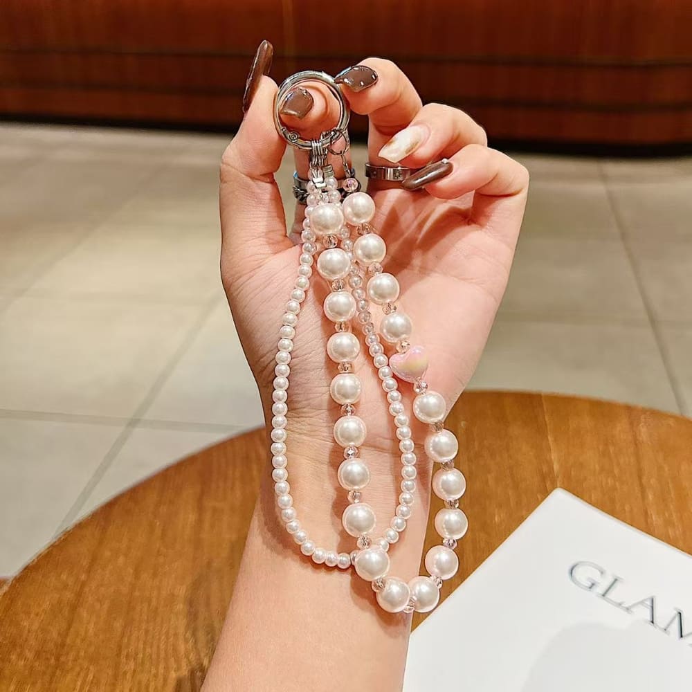 Royal Pearl Love Beads Phone Charm