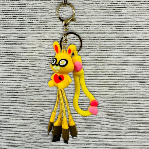 Creative Cute Multi Cable | 3 in 1 Charger Keychain Cable