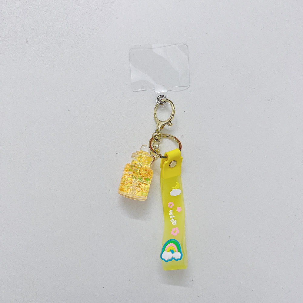 Star Glitter Bottle Acrylic Keychain | Phone Charm