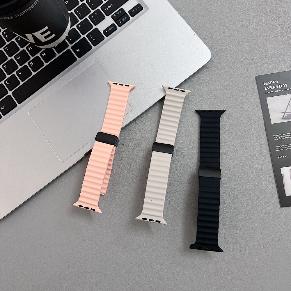 Silicone Soft Rubber Wave | Smartwatch Band for iWatch Series 9/8/7/6/5/4/3/2/1/Ultra 2/Ultra SE/SE 2