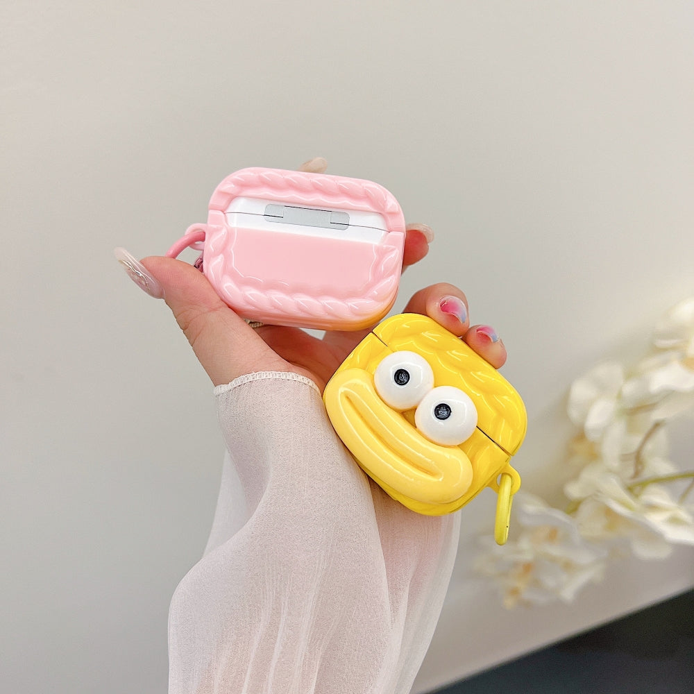 3D Cartoon Eyes AirPods Pro 2 Case | PC (Hard) Case with Keychain Hook