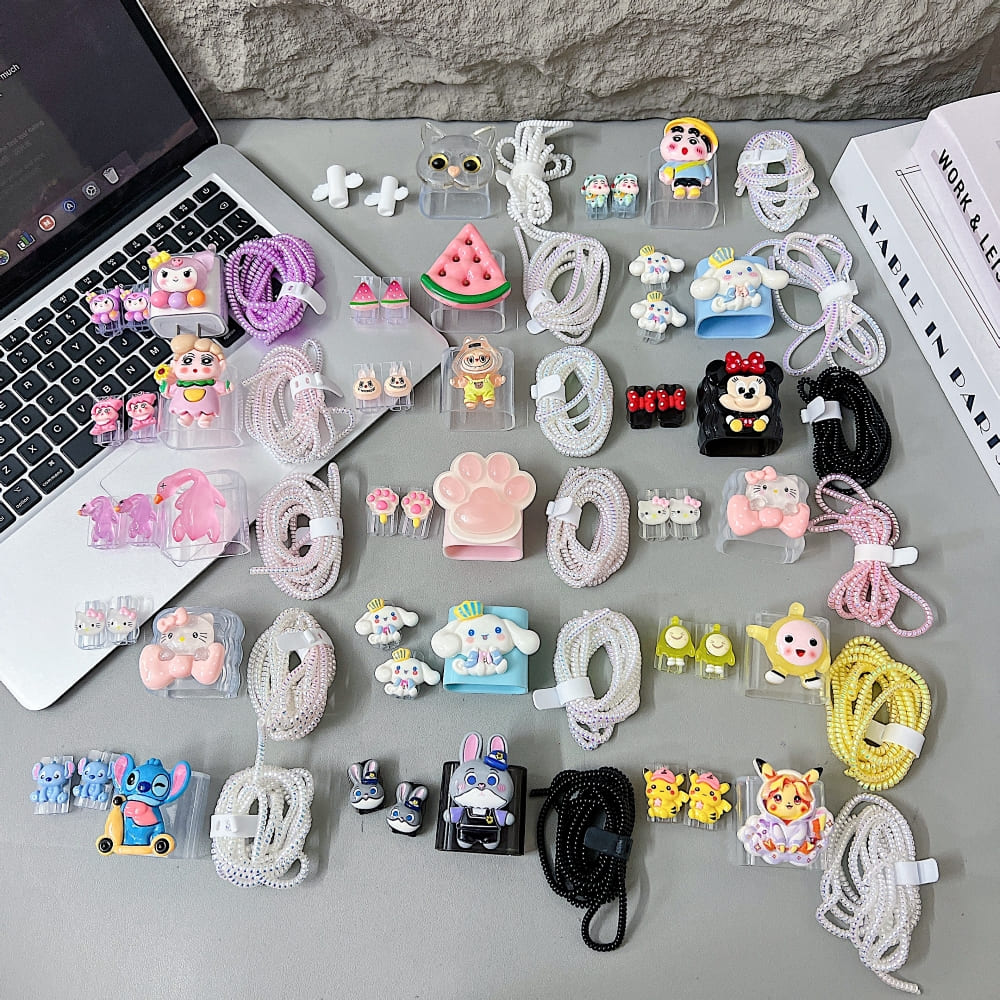 3D Cute Bunny Bolt Cartoon Doll Charger Case