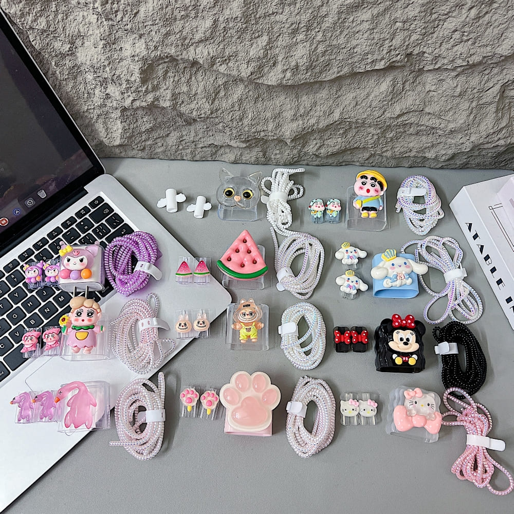 3D Cute Bunny Bolt Cartoon Doll Charger Case