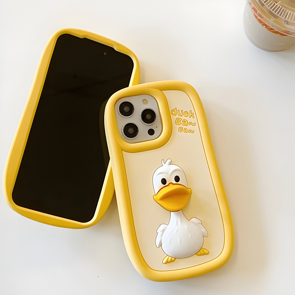 3D Duck Silicone Soft Protective Phone Case - iPhone 15 Pro Max