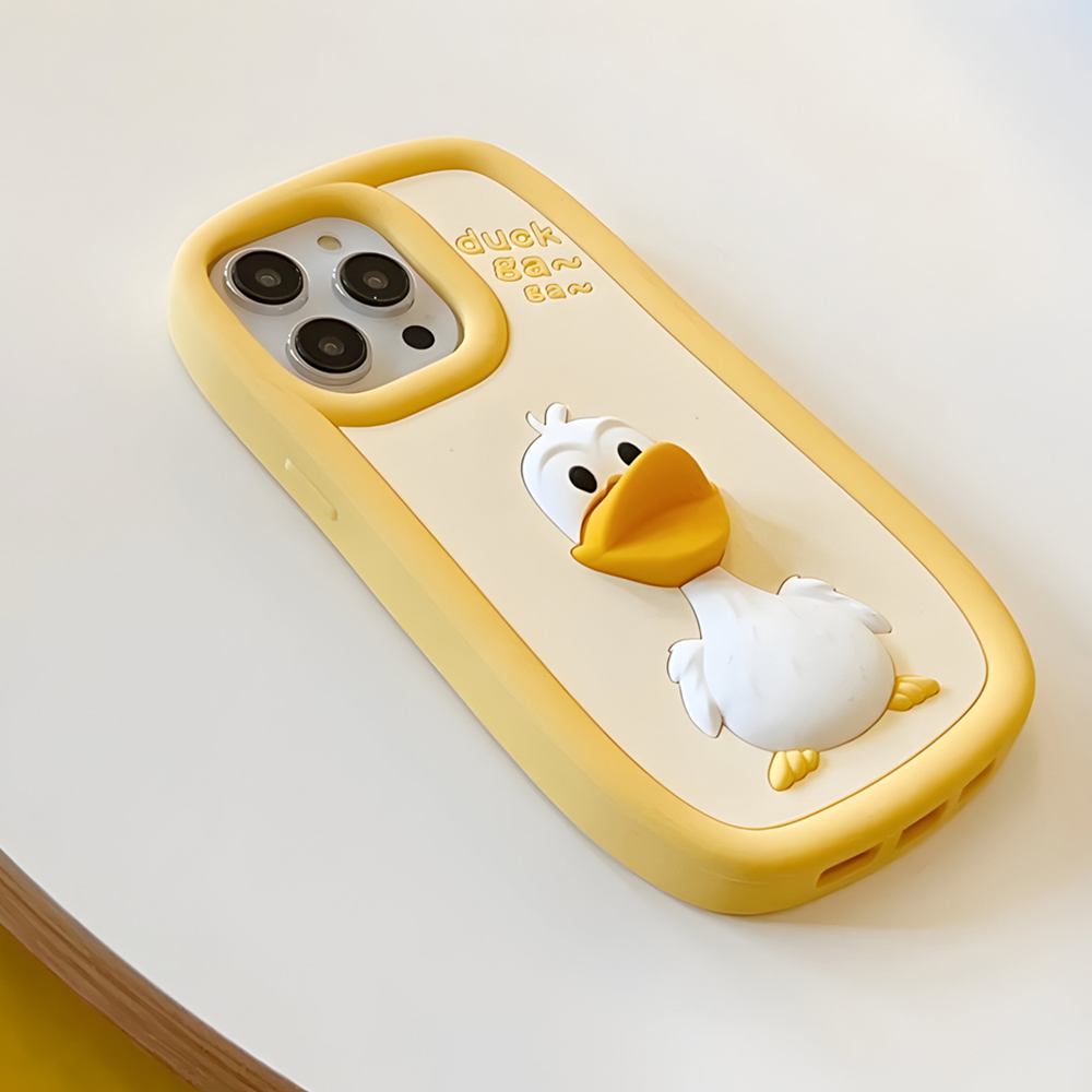 3D Duck Silicone Soft Protective Phone Case - iPhone 15 Pro Max