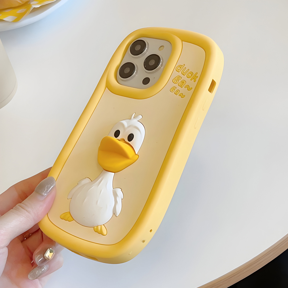 3D Duck Silicone Soft Protective Phone Case - iPhone 15 Pro Max