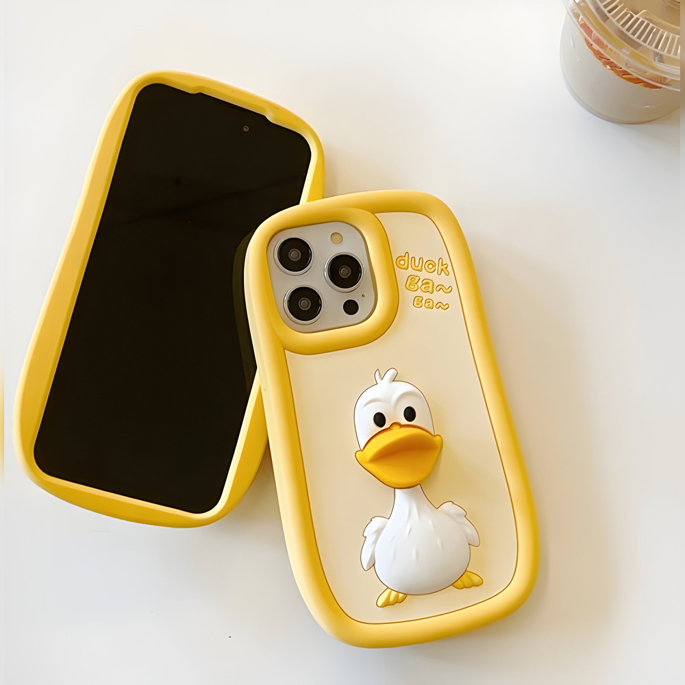 3D Duck Silicone Soft Protective Phone Case - iPhone 15 Pro Max