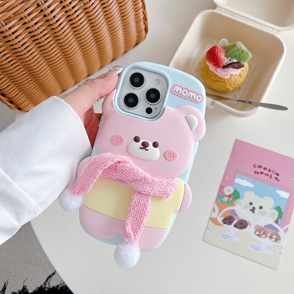 3D Silicone Bear Soft Phone Case - iPhone 13 Pro Max