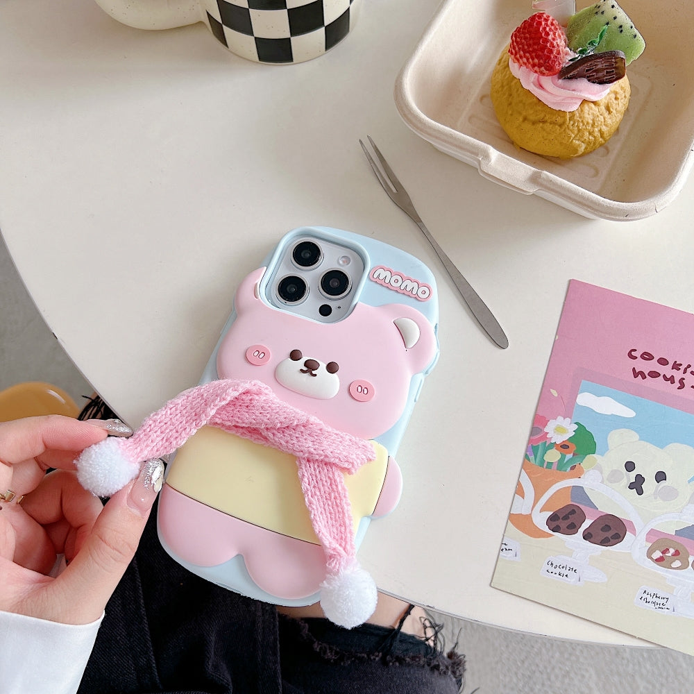 3D Silicone Bear Soft Phone Case - iPhone 13 Pro Max