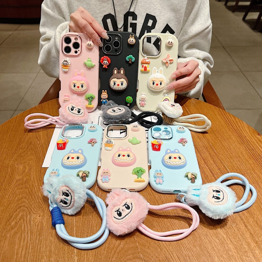 3D Toy Silicone Metal with Wrist Band Phone Case