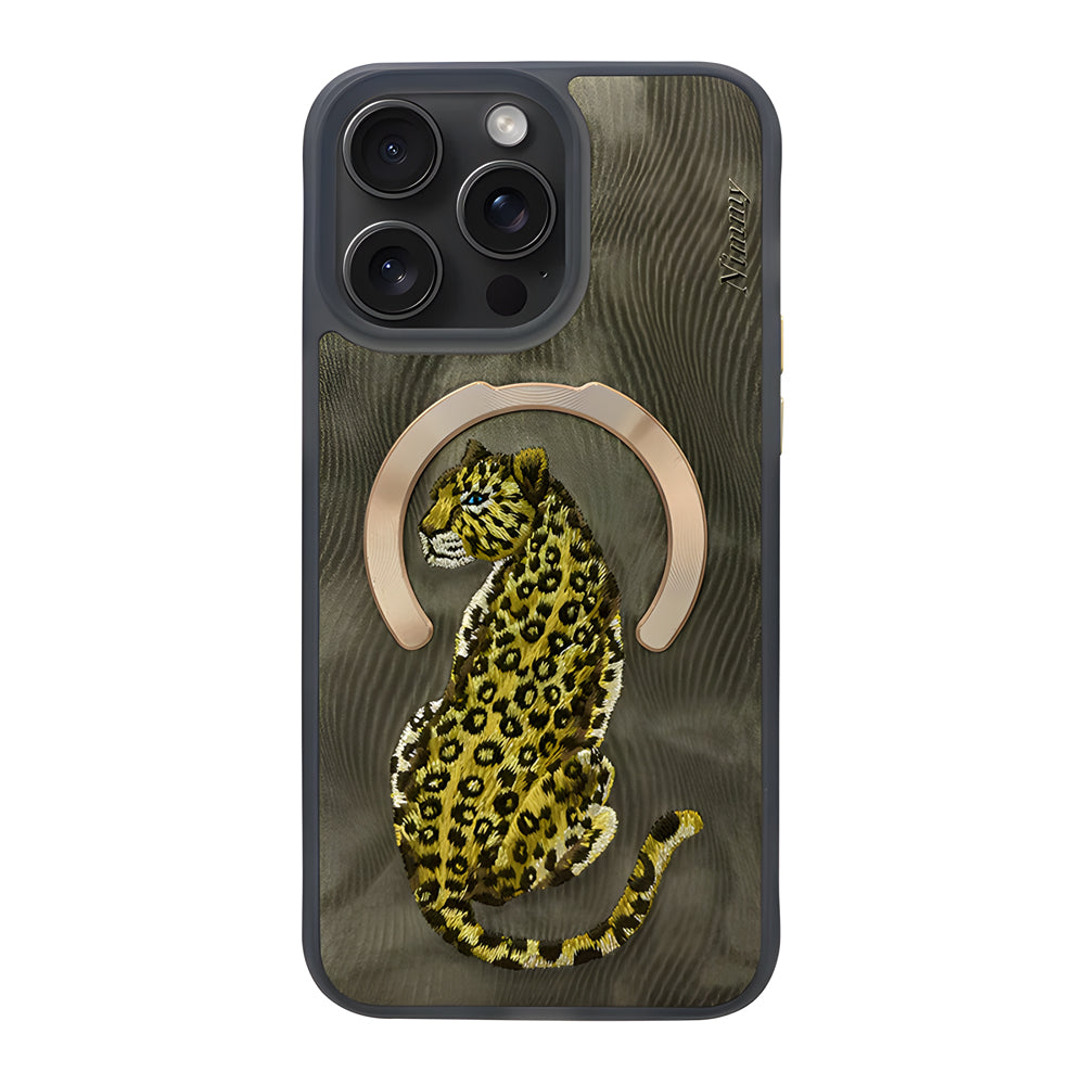 Nimmy Animal 3D Embroidery Leather PC (Hard) Phone Case - iPhone 16