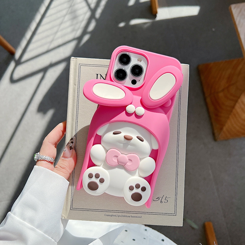 Anti-Slip Bunny TPU (Soft) Silicone Phone Case - iPhone 15 Pro Max