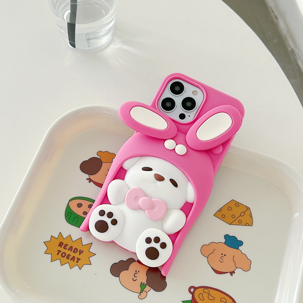 Anti-Slip Bunny TPU (Soft) Silicone Phone Case - iPhone 15 Pro