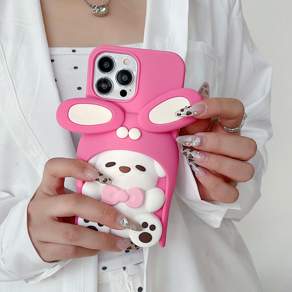 Anti-Slip Bunny TPU (Soft) Silicone Phone Case - iPhone 13 Pro Max