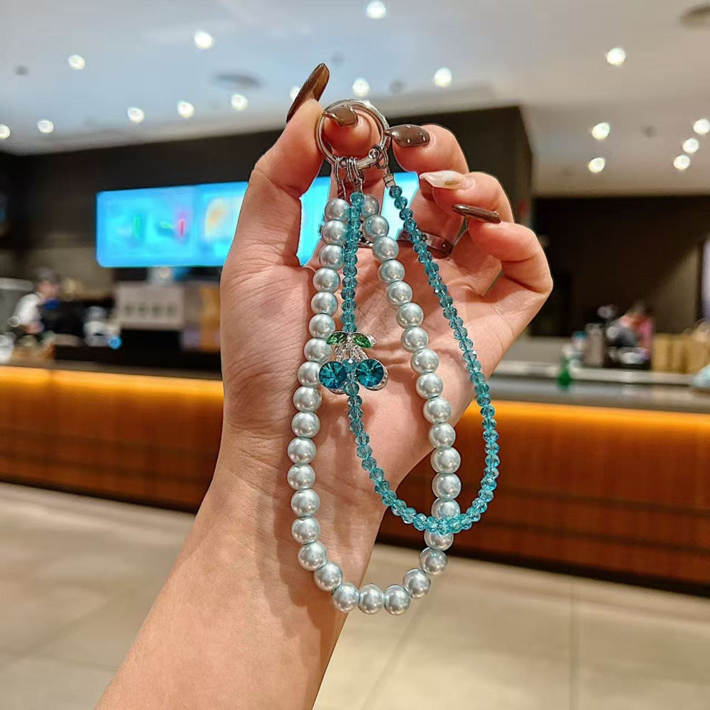 Aqua Crystal Grace Phone Charm