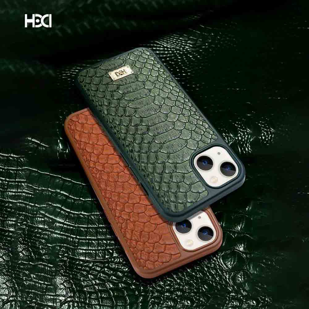 Artificial Alligator 3D Skin Plating Shockproof PU Leather Case - iPhone 13 Pro Max