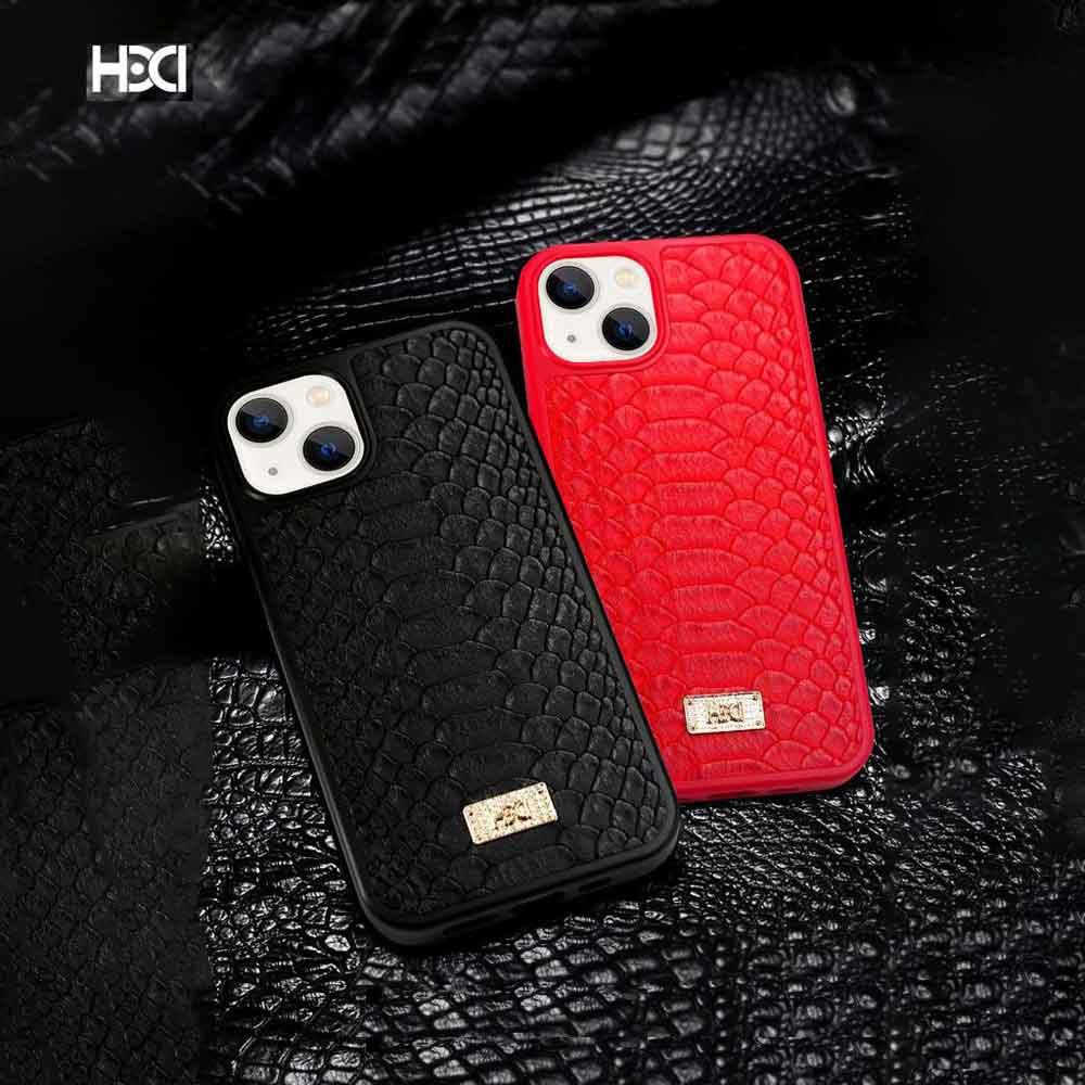 Artificial Alligator 3D Skin Plating Shockproof PU Leather Case - iPhone 13 Pro Max