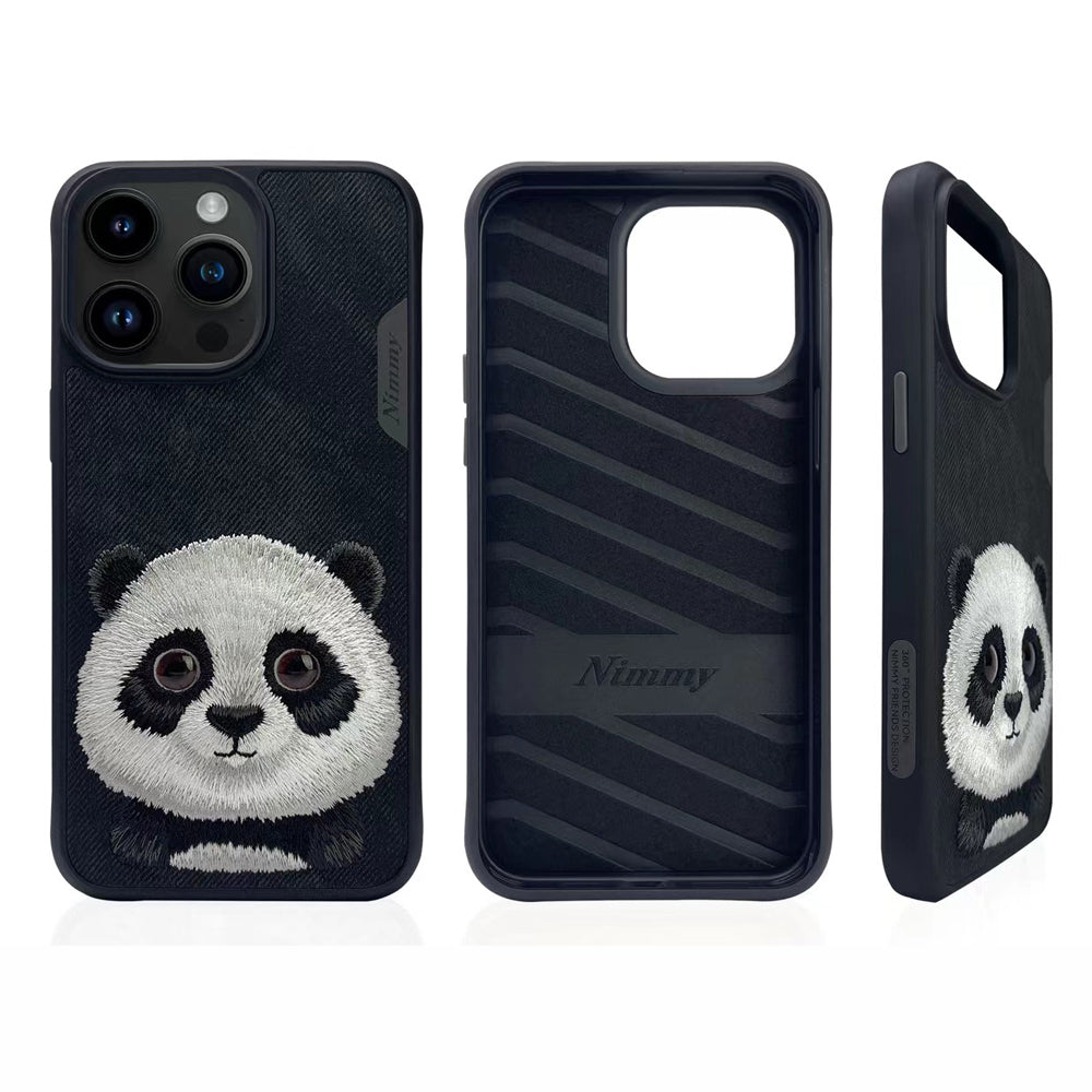 Nimmy Big Eye Pet Series 3D Embroidery Anti-Slip PC (Hard) Phone Case - iPhone 15 Pro Max