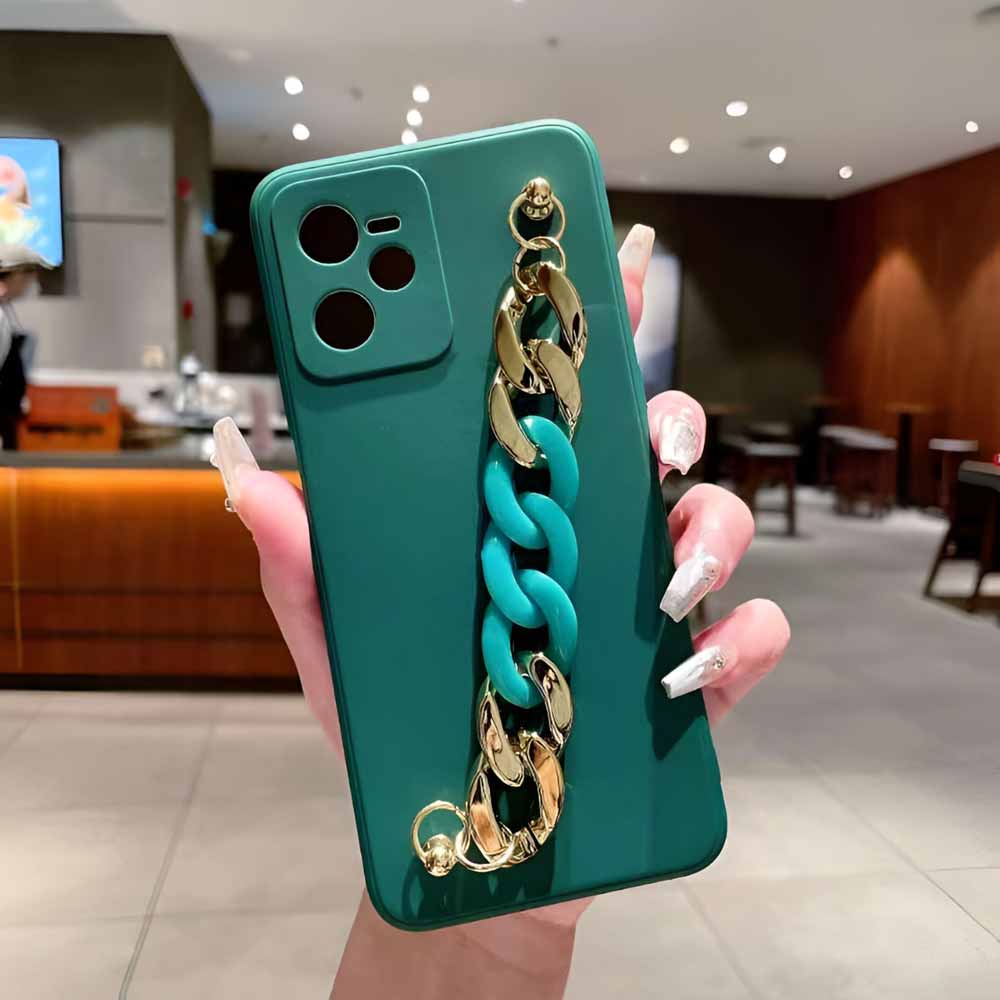 Bracelet Strap Camera Protection Color TPU Phone Case - Vivo Y93