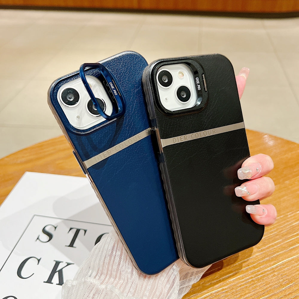 Bracket Kickstand TPU (Soft) | PC (Hard) Phone Case - iPhone 15 Pro Max