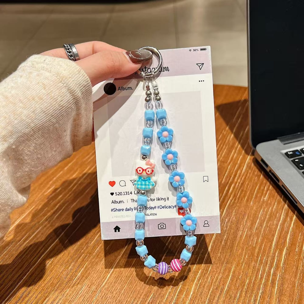 Bubblegum Blossom Floral Candy Phone Charm