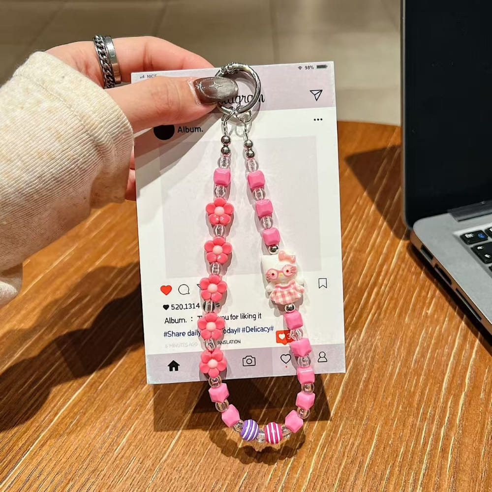 Bubblegum Blossom Floral Candy Phone Charm
