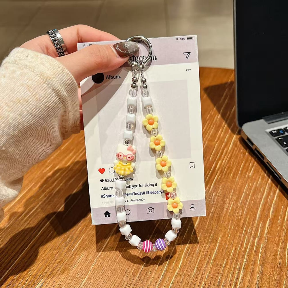 Bubblegum Blossom Floral Candy Phone Charm