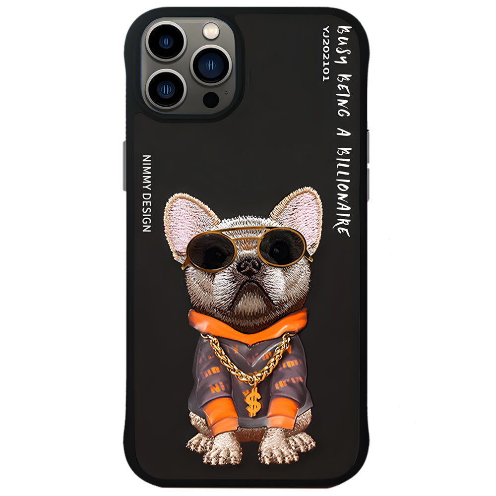 Nimmy Bull Dog Shockproof Embroidery Phone Case - iPhone 16 Pro