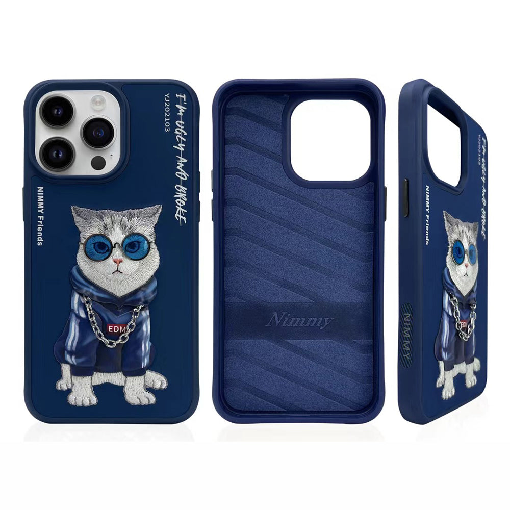 Nimmy Bull Dog Shockproof Embroidery Phone Case - iPhone 14 Pro