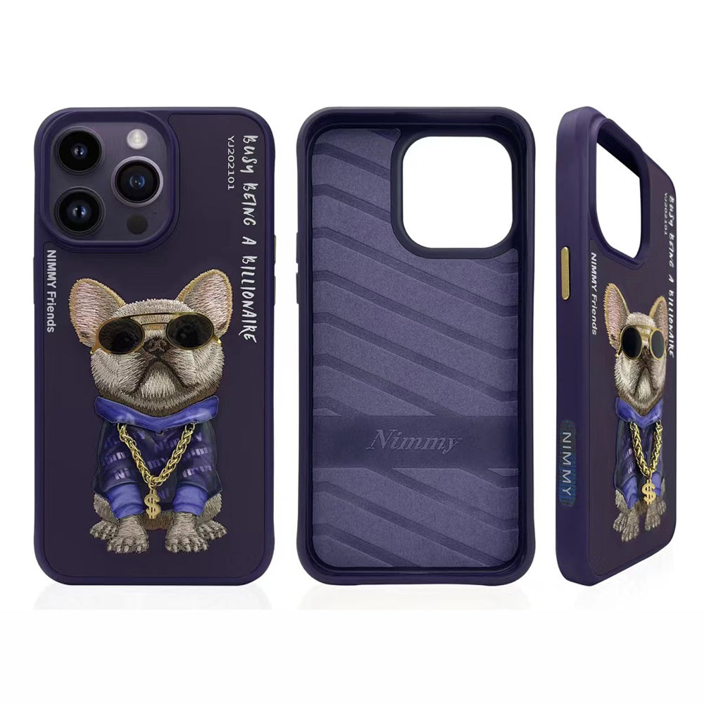 Nimmy Bull Dog Shockproof Embroidery Phone Case - iPhone 16